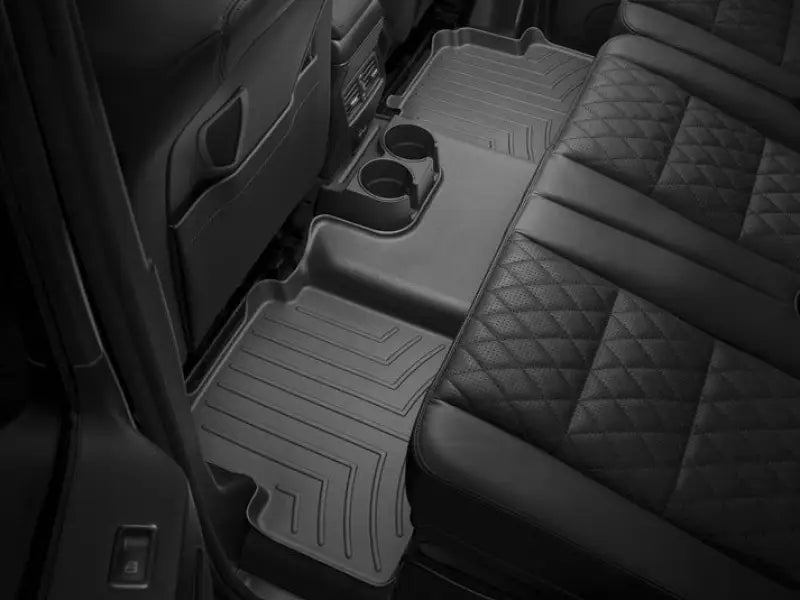 Floor Liner Molded Fit; With Channels And Reservoir To Direct Hold Fluids Applied WeatherTech Logo; Black;
