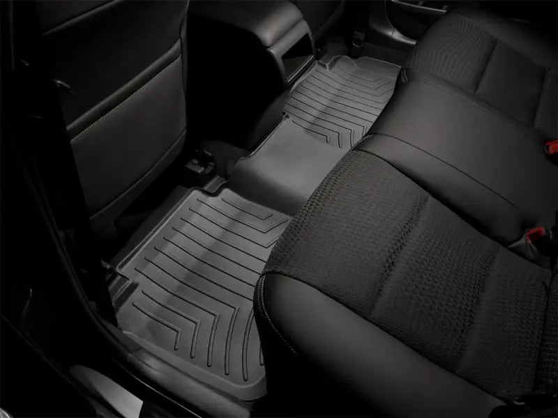 Floor Liner Molded Fit; With Channels And Reservoir To Direct Hold Fluids Applied WeatherTech Logo; Black;