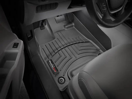 Floor Liner Molded Fit; With Channels And Reservoir To Direct Hold Fluids Applied WeatherTech Logo; Black;