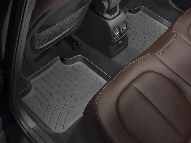 Floor Liner Molded Fit; With Channels And Reservoir To Direct Hold Fluids Applied WeatherTech Logo; Black;