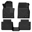 Floor Liner Molded Fit; Raised Channels And Edges; Black; TPO (Thermoplastic Olefin); 3 Piece - Truck & Automotive