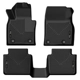 Floor Liner Molded Fit; Raised Channels And Edges; Black; TPO (Thermoplastic Olefin); 3 Piece - Truck & Automotive