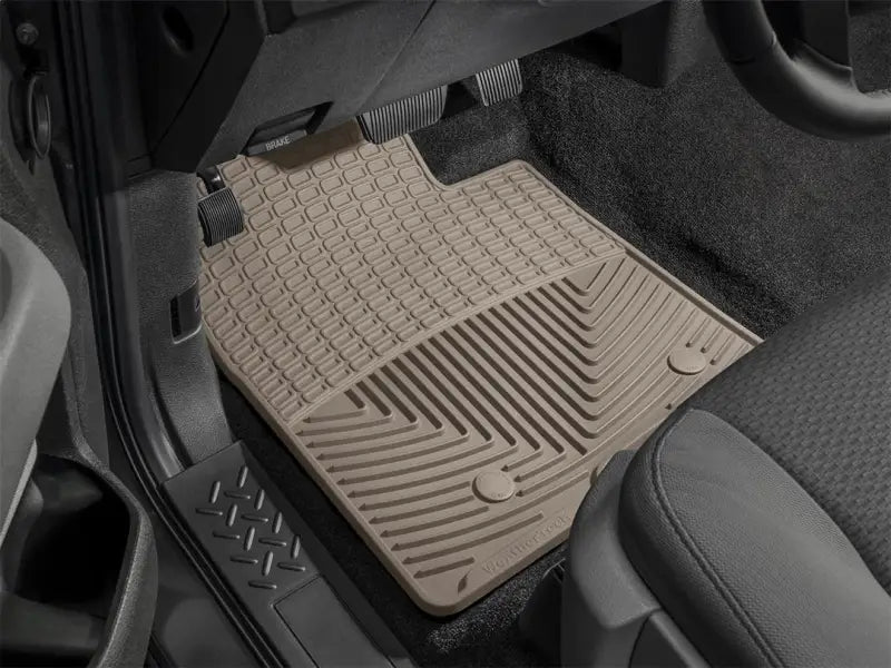 Floor Mat Direct-Fit; Deeply Sculpted Channels; Tan; Thermoplastic Elastomer (TPE); 2 Piece - Truck & Automotive