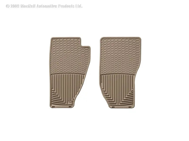 Floor Mat Direct-Fit; Deeply Sculpted Channels; Tan; Thermoplastic Elastomer (TPE); 2 Piece - Truck & Automotive