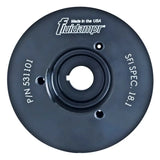 Fluidampr Subaru EJ Series Steel Internally Balanced Damper with black zinc finish, precision CNC machined, 5-3/8" diameter, made in USA, Truck & Automotive, AVADA - Best Sellers