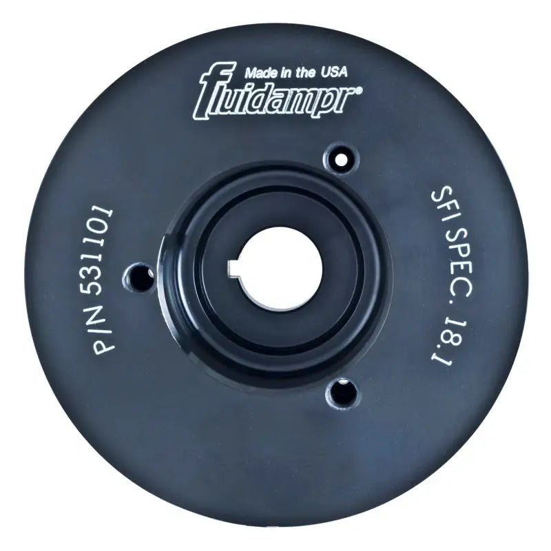 Fluidampr Subaru EJ Series Steel Internally Balanced Damper with black zinc finish, precision CNC machined, 5-3/8" diameter, made in USA, Truck & Automotive, AVADA - Best Sellers