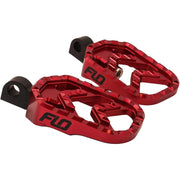 FLO MOTORSPORTS Fluorescent Motorsports Savage Series Footpegs Foot Controls V-800R - Red