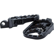 FLO MOTORSPORTS Fluorescent Motorsports Savage Series Footpegs M8 Softail Foot Controls V-800-3Black - Black V-800-3BLK