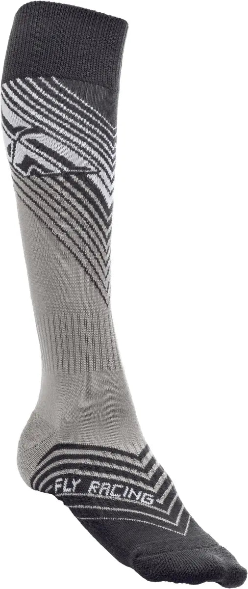 Fly Mx Socks Thin Black/White Lg/Xl