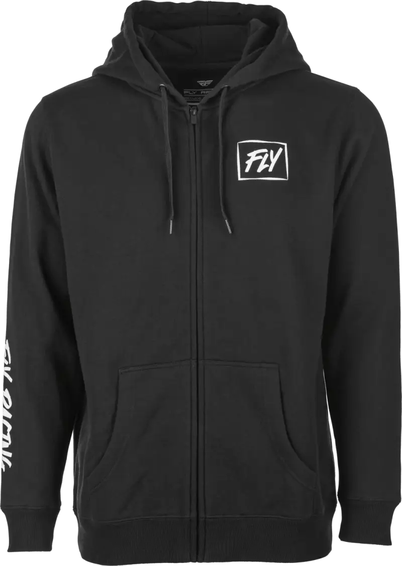 Fly Lite Zip Up Hoodie Black/White Xl