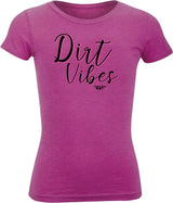Girl'S Fly Dirt Vibes Tee Raspberry Ys