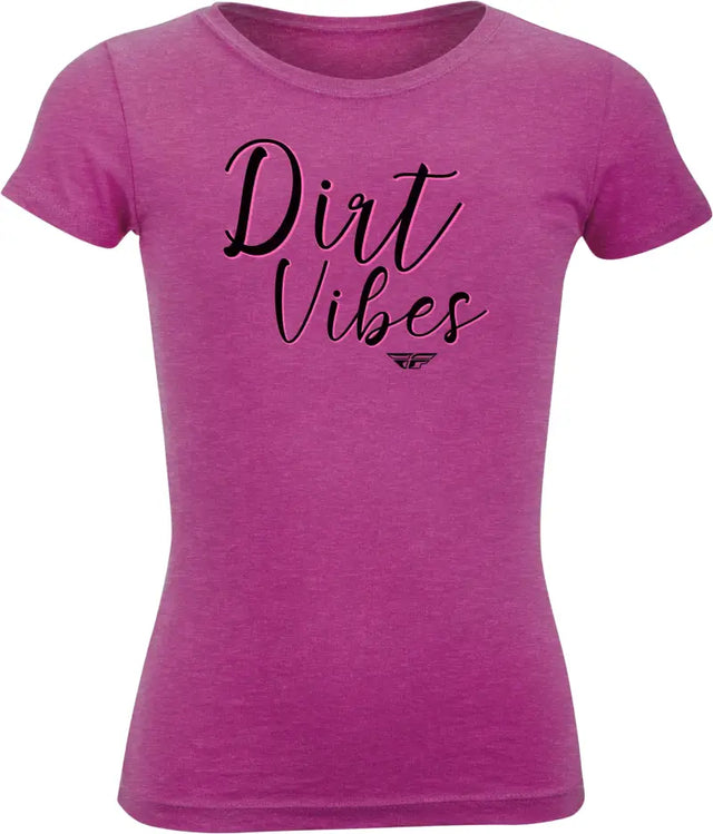 Girl'S Fly Dirt Vibes Tee Raspberry Ys
