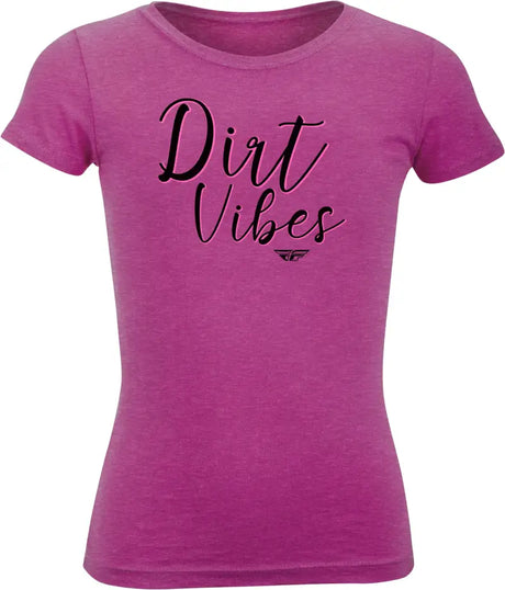 Girl'S Fly Dirt Vibes Tee Raspberry Yx