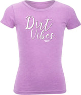 Girl'S Fly Dirt Vibes Tee Lilac Yl