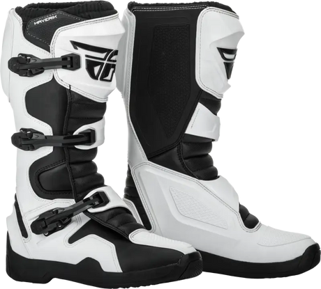 Fly Racing Fly Racing 364-67509 Maverik Boots White/Black Sz 09