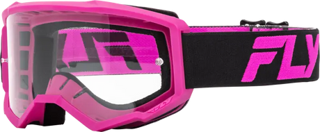 Youth Focus Goggle Black/Pink W/ Clear Lens