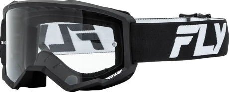 Focus Goggle Black/White W/ Clear Lens
