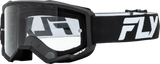 Youth Focus Goggle Black/White W/ Clear Lens