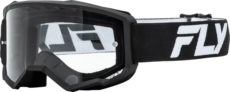 Youth Focus Goggle Black/White W/ Clear Lens