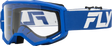 Focus Goggle Blue/White W/ Clear Lens