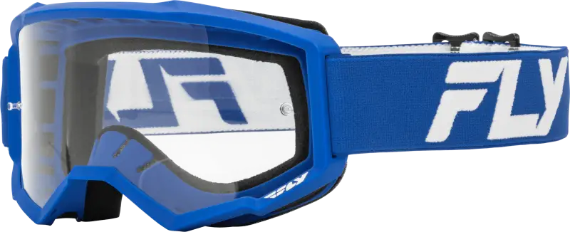 Focus Goggle Blue/White W/ Clear Lens