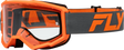 Youth Focus Goggle Char/Orange W/ Clear Lens