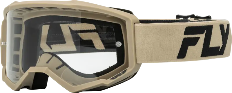 Youth Focus Goggle Khaki/Black W/ Clear Lens