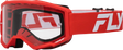 Youth Focus Goggle Red/White W/ Clear Lens