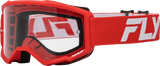 Youth Focus Goggle Red/White W/ Clear Lens