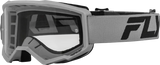 Focus Goggle Silver/Charcoal W/ Clear Lens