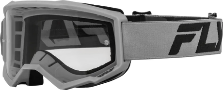 Focus Goggle Silver/Charcoal W/ Clear Lens