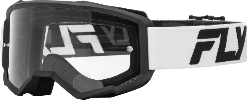 Youth Focus Goggle White/Black W/ Clear Lens