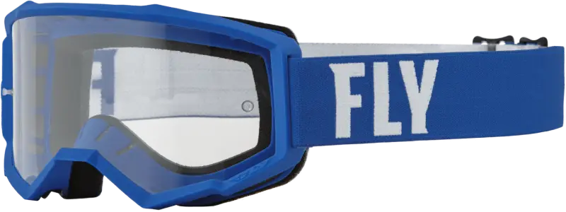 Youth Focus Goggle Blue/White W/ Clear Lens