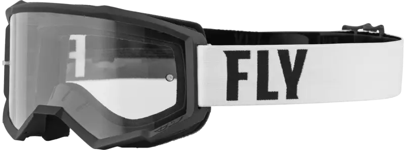Youth Focus Goggle White/Black W/ Clear Lens