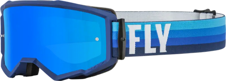 Fly Racing Fly Racing 37-51491 Zone Goggle Black/Blue W/ Sky Blue Mirror/Smoke Lens