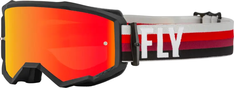 Fly Racing Fly Racing 37-51493 Zone Goggle Black/Red W/ Red Mirror/Amber Lens