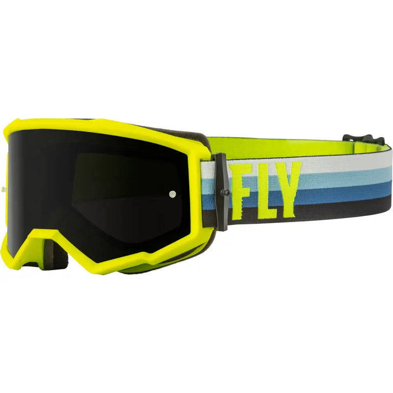 Fly Racing Fly Racing 37-51496 Zone Goggle Hi-Vis/Teal W/ Dark Smoke Lens