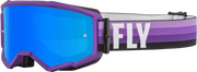 Fly Racing Fly Racing 37-51498 Zone Goggle Purple/Black W/ Sky Blue Mirror/Smoke Lens