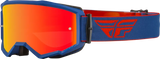 Fly Racing Fly Racing 37-51499 Zone Goggle Red/Navy W/ Red Mirror/Amber Lens