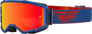 Fly Racing Fly Racing 37-51499 Zone Goggle Red/Navy W/ Red Mirror/Amber Lens