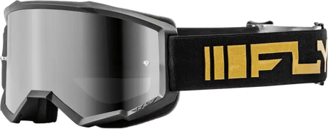 Zone Goggle Black/Gold W/ Silver Mirror/Smoke Lens