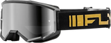 Youth Zone Goggle Black/Gold W/ Silver Mirror/Smoke Lens