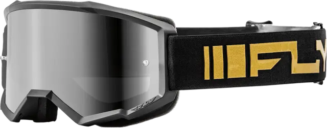 Youth Zone Goggle Black/Gold W/ Silver Mirror/Smoke Lens