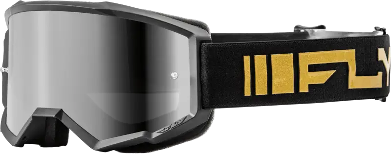 Youth Zone Goggle Black/Gold W/ Silver Mirror/Smoke Lens