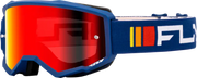 Youth Zone Goggle Navy/White W/ Red Mirror/Smoke Lens