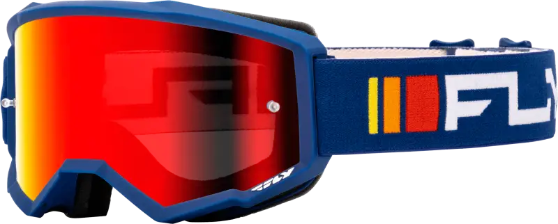 Youth Zone Goggle Navy/White W/ Red Mirror/Smoke Lens