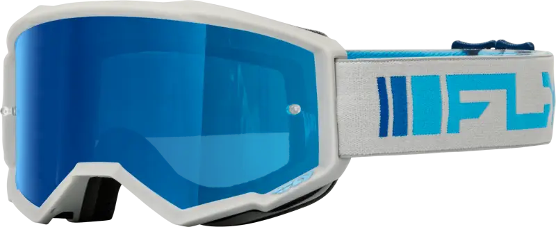 Youth Zone Goggle Silver/Blue W/ Dark Blue Mirror/Smoke Lens