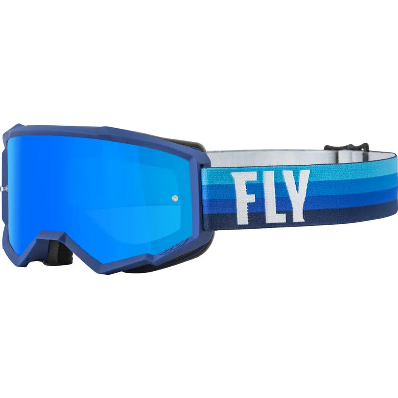 Fly Racing Fly Racing 37-51710 Youth Zone Goggle Black/Blue W/ Sky Blue Mirror/Smoke Lens