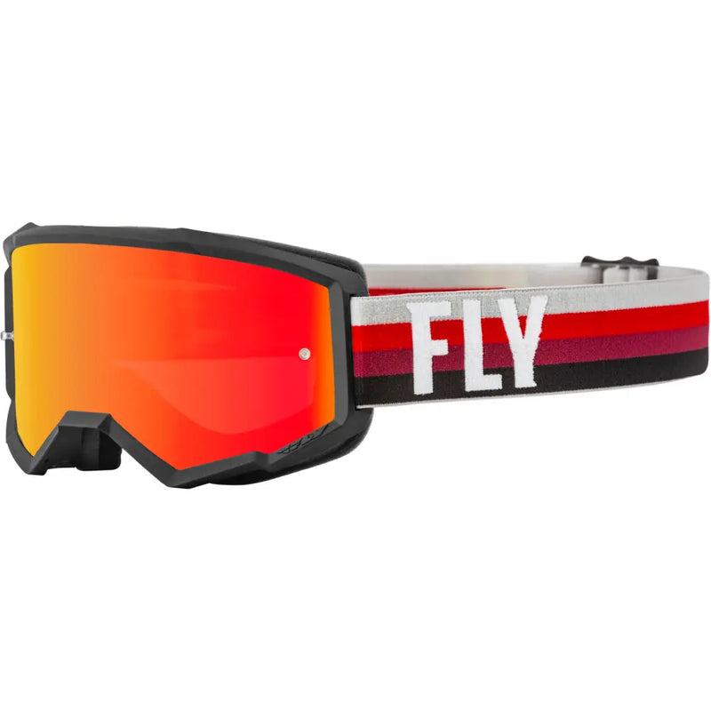 Fly Racing Fly Racing 37-51712 Youth Zone Goggle Black/Red W/ Red Mirror/Amber Lens