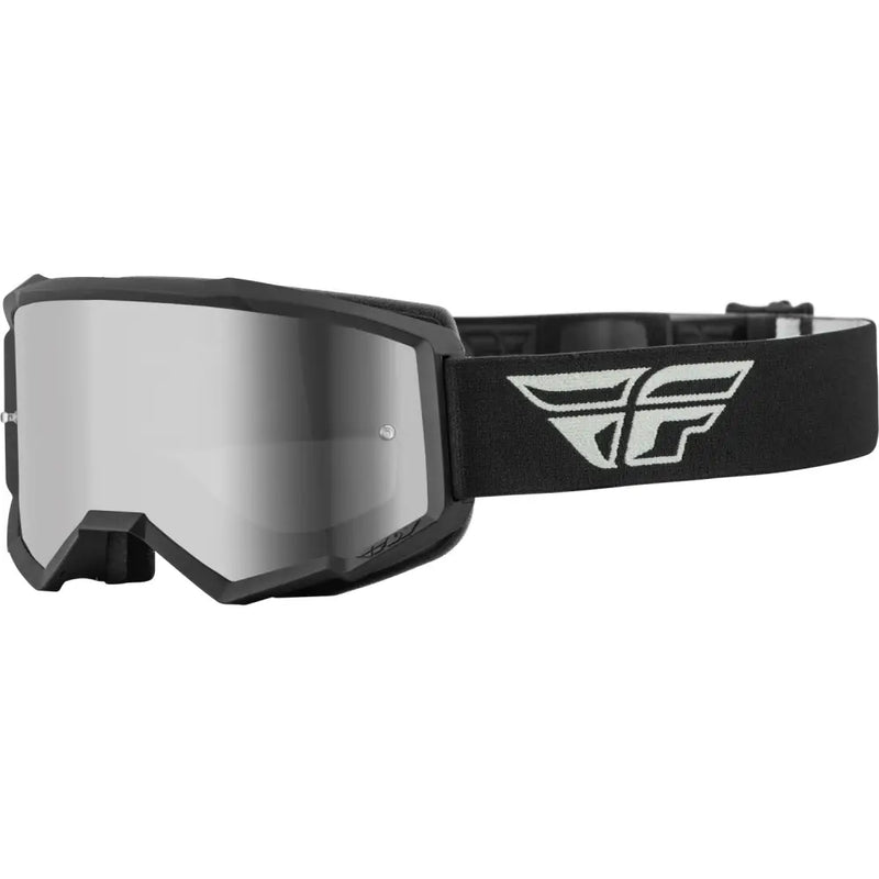 Fly Racing Fly Racing 37-51713 Youth Zone Goggle Grey/Black W/ Silver Mirror/Smoke Lens